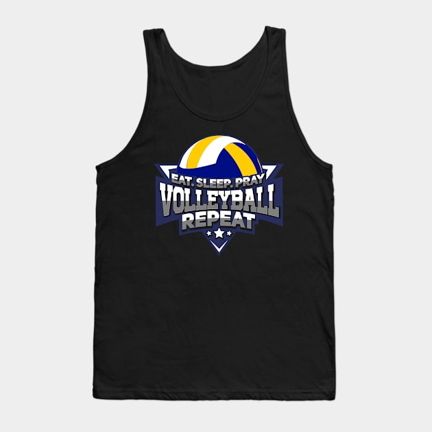 Eat Sleep Pray Volleyball Repeat - Sports Gift Tank Top by biNutz